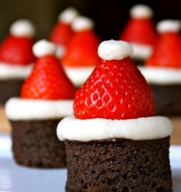 Santa Hat Brownies, ricetta di Natale