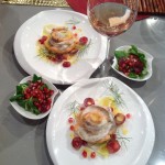 Rosa di salmone e branzino all'emulsione di mandarino ed uva rosa di Sergio Barzetti