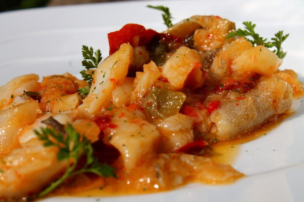 Merluzzo in umido alla siciliana